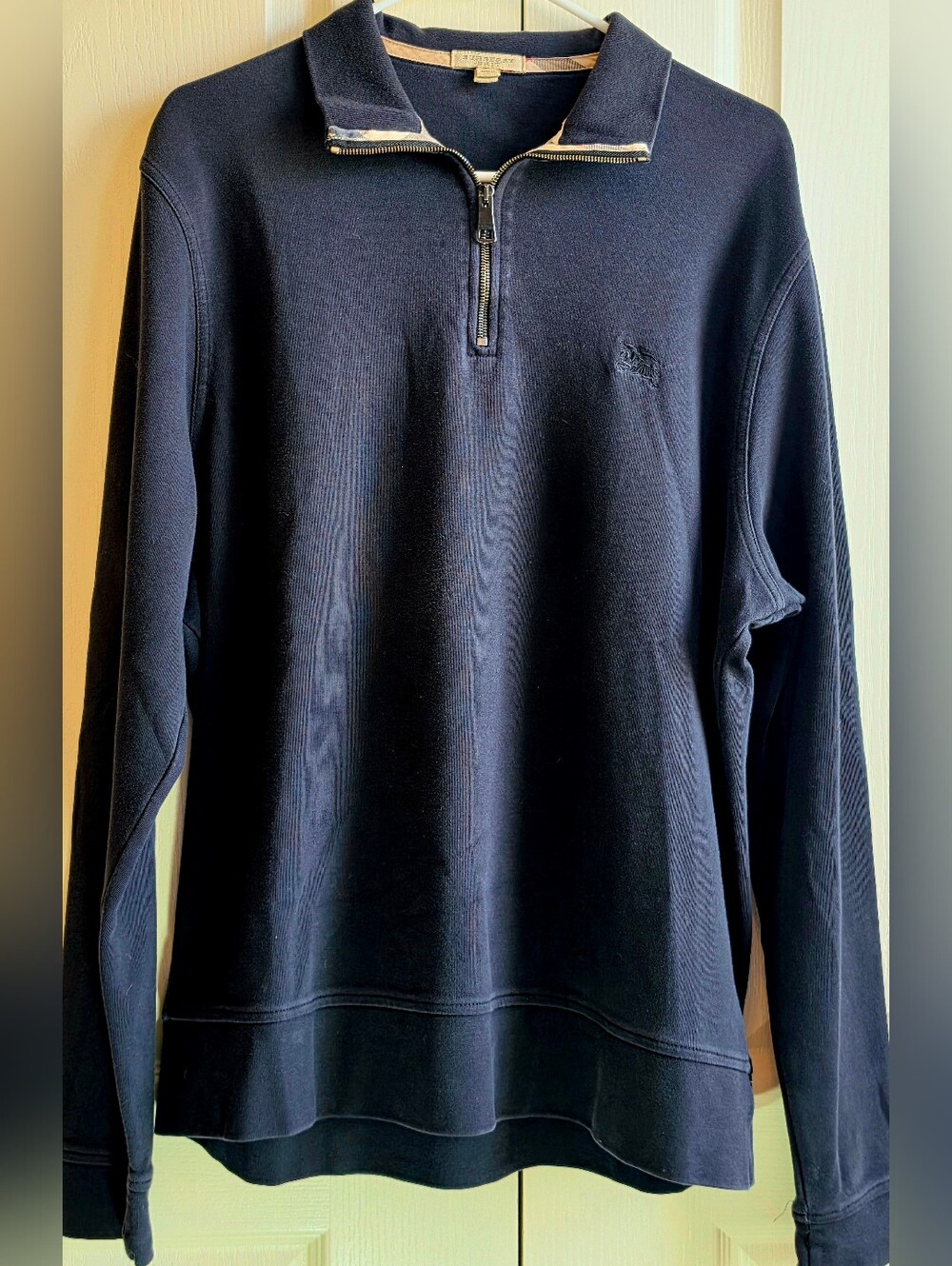 Burberry Brit Mens XL Black Half-Zip Sweater